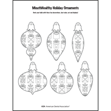 Decorate a tooth-themed ornament activity sheet 3