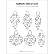 Decorate a tooth-themed ornament activity sheet 4