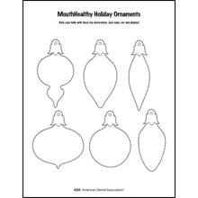 Decorate a tooth-themed ornament activity sheet 5