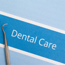 Dental care form with dental tools