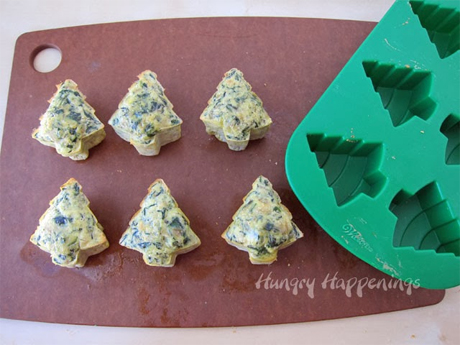 Spinach Artichoke Frittata Trees from Hungry Happenings